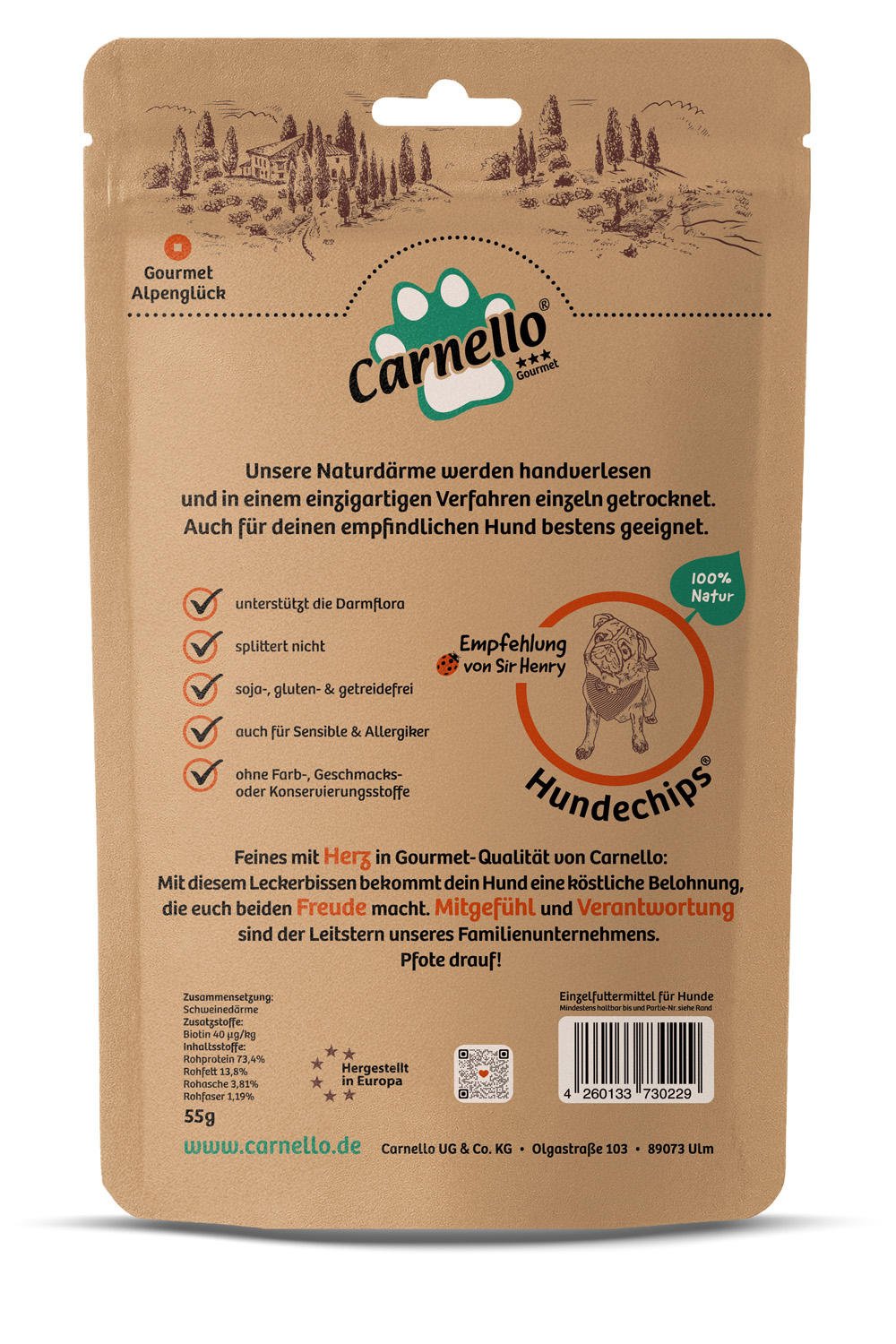 Hundechips – Rückseite