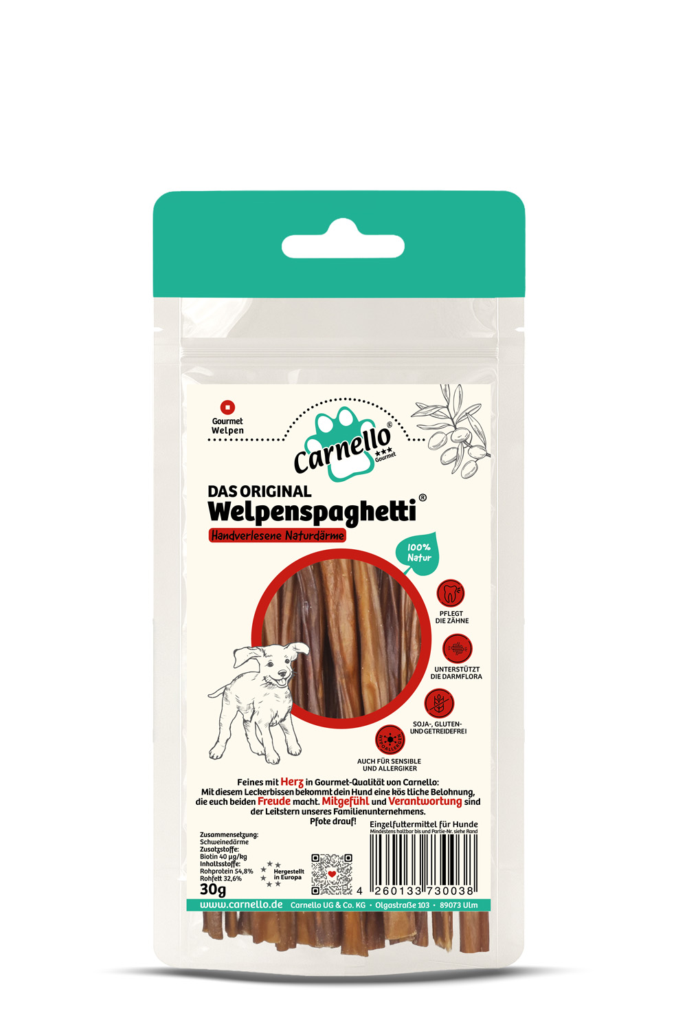 Welpenspaghetti – Vorderseite